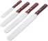 Acronde 4PCS Straight Cake Icing Spatula Set 4€? 6€? 8€? 10€? Professional Stainless Steel Cake Decorating Frosting Spatulas with Wooden Handle (Straight)