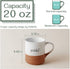 DOWAN 18 oz Large Coffee Mugs, Ceramic Mug Set with Word Grateful, Big Tea Cup for Office & Home Christmas, Dishwasher Microwave Safe, Thank You Gift, 2 Pcs, Caramel Color