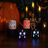 OSALADI 4 Packs Skeleton Candle Lights Halloween Flickering Candles with Skull Battery Operated Candle Lights for Halloween Party Festival Room Bar Hotel Decor