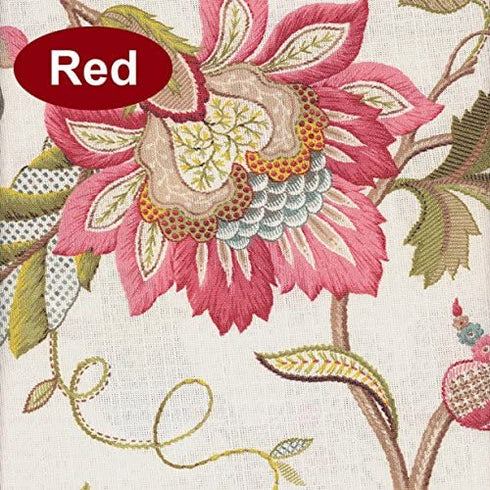 Ellis Curtain Brissac Lined Scallop Valance, 70 x 17, Red
