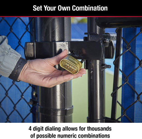 Master Lock 175D Locker Lock Set Your Own Combination Padlock, 1 Pack, Brass Finish