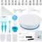 Docgrit Cake Decorating kit- 85PCs Cake Decoration Tools with a Non Slip Base Cake Turntable, 12 Numbered Cake Icing Tips & Guide and Other Cake Decorating Kit for Beginner