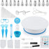 Docgrit Cake Decorating kit- 85PCs Cake Decoration Tools with a Non Slip Base Cake Turntable, 12 Numbered Cake Icing Tips & Guide and Other Cake Decorating Kit for Beginner