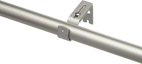 Amazon Basics 1-Inch Curtain Rod with Round Finials - 1-Pack, 36 to 72 Inch, Nickel