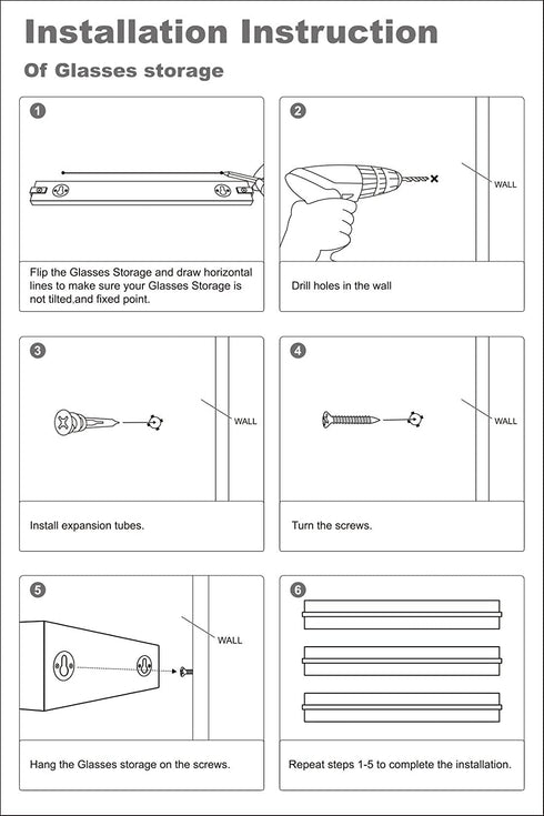 Mkono Wall Mounted Sunglasses Storage Organizer Wood Modern Simple Eyeglasses Display Holder Eyewear Glasses Hanging Rack for Entryway Living Room Bedroom, 3 Pack, White