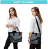 Lunch Bag for Women,VASCHY Ladies Fashion Insulated Lunch Box Tote Bag for Work School Office w Shoulder Strap Gray