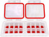 Ice Topper Plus Ice Cube Tray with 2 Attached Lids - Easy Release Ice Cube Molds, 16 Cubes per Tray, Stackable & Dishwasher Safe, 100% Food Grade Silicone, BPA Free & Recyclable