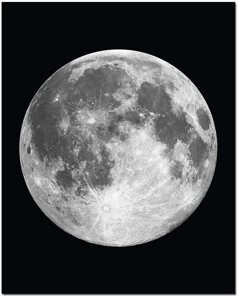 5 Pieces Moon Wall Decor - Black and White Canvas Print Artworks Lunar Moon Wall Art Abstract Prints Poster for Office Dorm Living Room Bedroom Decoration Unframed Paintings Home Decor