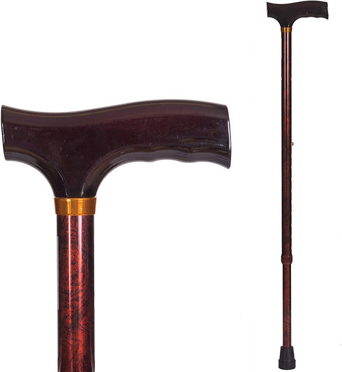 DMI Lightweight Aluminum Adjustable Walking Cane with Derby-Top Handle for Men and Women, FSA HSA Eligible