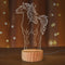 Horse Lamp 3D Illusion Animal Night Light LED Warm White Table Lamps for Kids Girls Room Decor Gifts