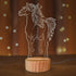 Horse Lamp 3D Illusion Animal Night Light LED Warm White Table Lamps for Kids Girls Room Decor Gifts