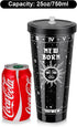 YAYMEW Insulated 24oz Stainless Steel Witch Witchy Tumbler with Straw Gothic Goth Travel Coffee Cup Double Wall Vacuum Water Bottle Simple Modern Kitchen Decor Mug Gifts For Reusable Thermos 750ml