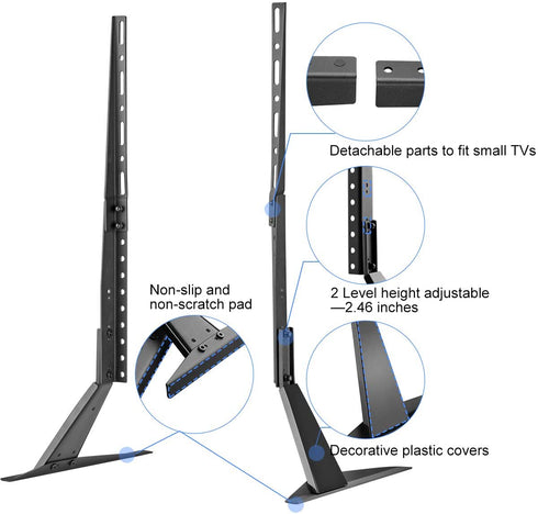 Suptek Table Top TV Stand for 22-65 inches Flat TVs LCD with VESA up to 400x800mm