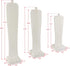 Mooca 3Pcs Wooden Freestanding Necklace Display Stand Holder with Multiple Height, 18 1/8" H, 15 1/4" H, 12 3/8" H, White Color