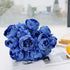 Nubry 2pcs Artificial Peony Silk Flowers Bouquet for Wedding Home Garden Party Decoration (Blue)