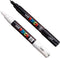 Posca PC-1M Paint Art Marker Pens - Fabric Glass Metal Pen - Set of Black + White (1 of Each)