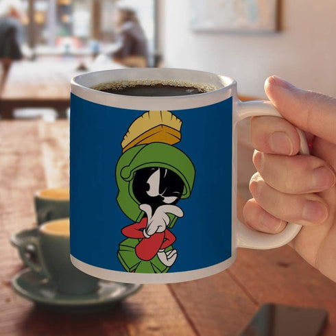 Looney Tunes Marvin The Martian Ceramic Coffee Mug, Novelty Gift Mugs for Coffee, Tea and Hot Drinks, 11oz, White