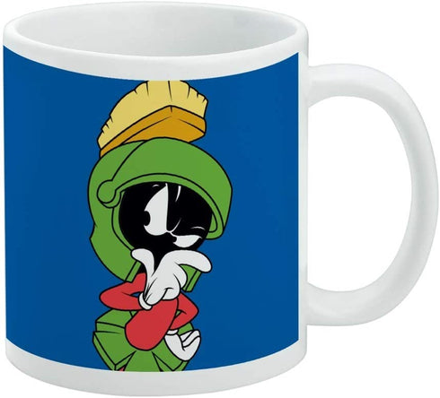 Looney Tunes Marvin The Martian Ceramic Coffee Mug, Novelty Gift Mugs for Coffee, Tea and Hot Drinks, 11oz, White