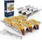 Taco Holders Stainless Steel Set of 4, Oven&Grill&Dishwasher Safe, Taco Accessories for Taco Tuesday Party, Easy-To-Hold Handle, Smooth Edge for Safe Use