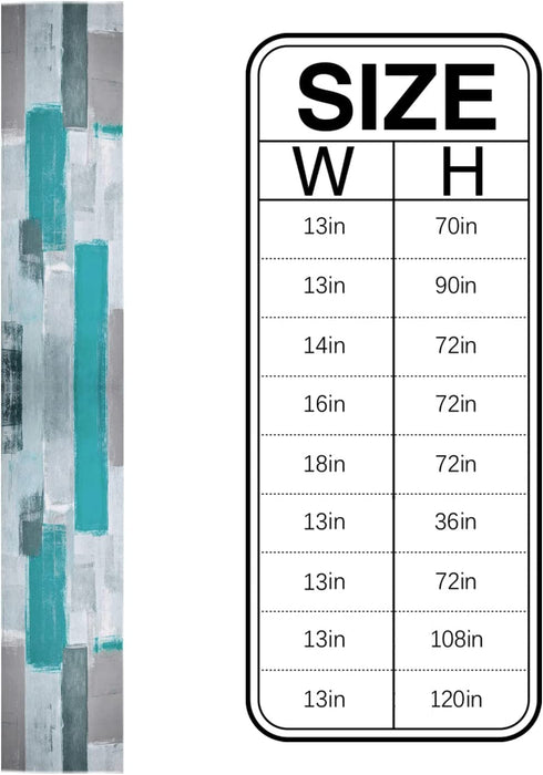Big buy store Grey Teal Painting Cotton Linen Table Runner Dresser Scarves, Abstract Geometric Rectangle Table Setting Covers for Party Holiday Wedding Farmhouse Kitchen Dinner-13x70 inch