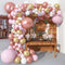 Pink Balloon Arch Kit 140 Pcs, TOPLLON Baby Shower Decorations for Girl with Rose Gold Metallic Baby Pink Balloons Garland for Bridal Shower Birthday Party Decorations