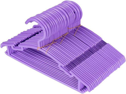 30 Pack Plastic Children's Hangers Baby Hangers Kids Hangers Toddler's Hangers for Laundry and Closet,Purple