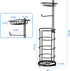 Bextsrack Toilet Paper Holder Stand, Free Standing Bathroom Toilet Tissue Roll Holder and Dispenser with Storage Shelf, Black
