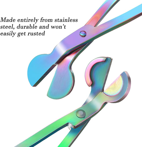3 Packs Candle Wick Trimmer Candle Cutter Stainless Steel Wick Clipper Scissor Candle Tool (Gradient Green)