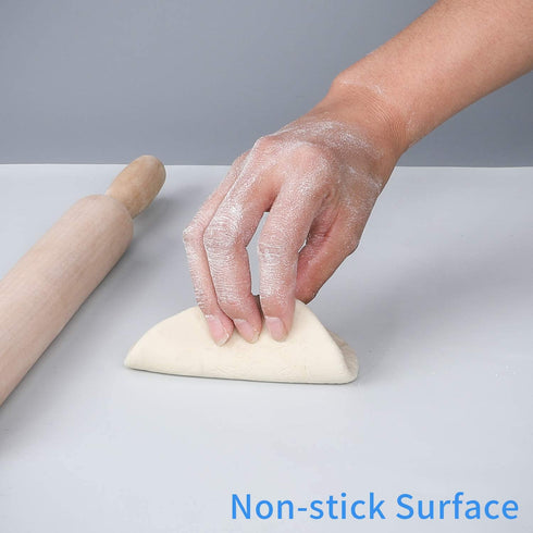 Silicone Baking Mat 24''x20'' Extra Large for Dough Rolling Pastry Fondant Mat Nonstick and Nonskid Heat Resistent, Countertop Protector, Dining Table Mat and Placemat (Extra Large Size, Gray)