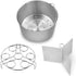 Vookoon Steamer Basket, 304 Stainless Steel Steamer for Instant Pot, Food Steamer with Durable Construction, Removable Dividers and Egg Rack Trivet Included, Fits 6/8 qt Instant Pot Pressure Cooker
