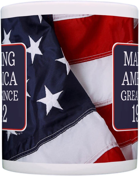 80th Birthday Gifts For All Making American Great Since 1942 Birthday Gift Coffee Mug Tea Cup USA Flag