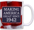 80th Birthday Gifts For All Making American Great Since 1942 Birthday Gift Coffee Mug Tea Cup USA Flag