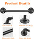 Industrial Pipe Towel Rack Towel Bar 20 Inch, Heavy Duty Wall Mounted Rustic Farmhouse Bath Towel Holder for Bath Bathroom Kitchen Door Handle Handrails
