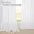 RYB HOME Semi Sheer Curtains - Natural Linen Blend Privacy Sheer Drapes Light Glare Filtering for Living Room Bedroom Bathroom Dining Cafe, White, Width 52 inch x Length 72 inch, 1 Pair