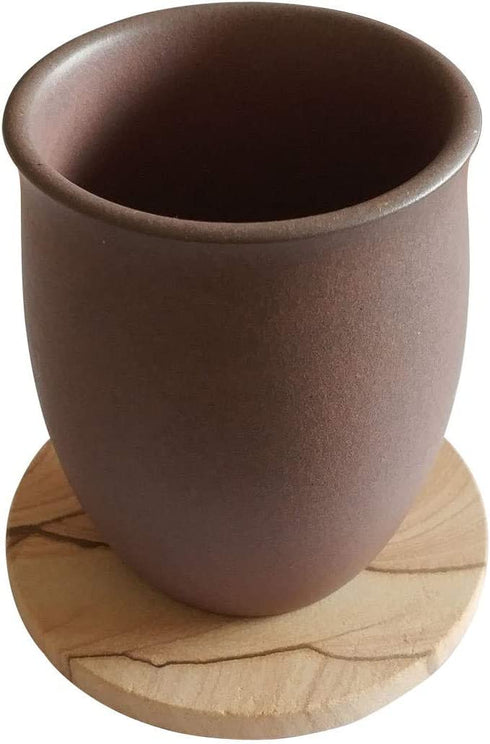 Sandstone Coaster,Set of Six,Natural Sandstone 3.94 Inch Fashion Pattern,Cork Non-Slip Back Cover