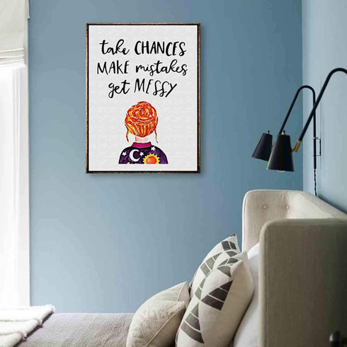 Ms Frizzle Motivational Quote Poster - Take Chances Make Mistakes Get Messy Inspirational Quote - 12x16 UNFRAMED Print Wall Decor - Great Children Gift For Fans Of The Magic School Bus TV Show