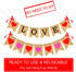 Valentines Day Decorations, Burlap Love Banner with Heart Garland Valentine's Day Banner for Wedding Anniversary Engagement Decorations, No DIY