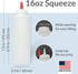 Pinnacle Mercantile Plastic Squeeze Condiment Bottles with Red Tip Cap 16-Ounce Set of 6 Wide Mouth