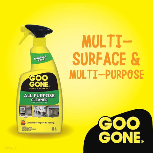 Goo Gone All-Purpose Cleaner - 32 Ounce - Removes Dirt, Grease, Grime, Multi Surface, Multi Purpose, De-Greaser, Cleaning Spray - 2 Pack