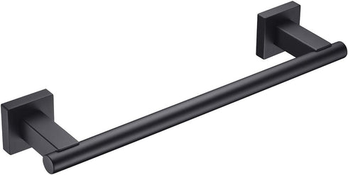 Miyili Matte Black 12-Inch Towel Bar SUS 304 Stainless Steel Hand Towel Holder for Bathroom or Kitchen Wall Mount, A02B30A