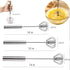 Eggbeater, Semi-Automatic Manual Eggbeater, Stainless Steel Semi-automatic Rotary Eggbeater, Hand-Push Rotary Mixer, Semi-Automatic Eggbeater Use to Eggs, Flour, Milk, Cream and Coffee 3 Pack