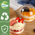50 Pack 9oz Plastic Clear Dessert Cups with Dome Lids No Hole Disposable Snack Bowls for Ice Cream, Cake, Fruit, Parfait, Pudding and Jello Shot