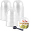 50 Pack 9oz Plastic Clear Dessert Cups with Dome Lids No Hole Disposable Snack Bowls for Ice Cream, Cake, Fruit, Parfait, Pudding and Jello Shot