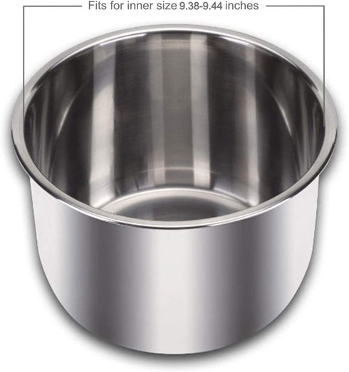 WishDirect Tempered Glass Lid Compatible with Instant Pot 8 Quart, Universal Electric Pressure Cooker Lid with Heat-resistant Handle Knobs - 10 Inch