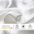 Cognatio 22 Momme 100% Pure Silk Pillowcase for Hair and Skin, Both Sides Grade 6A Mulberry Silk Pillow Case with Hidden Zipper, 1 Pack (Cool White, Queen 20x30 inches)
