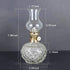 DNRVK Spherical Classic Oil Lamp with Clear Glass Lampshade Adjustable Switch Kerosene Lamp Oil Lantern 7.08in Height
