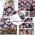 HAOKHOME 93005-1 Peel and Stick Modern Floral Wallpaper Pink/Green/Navy/Orange Vinyl Self Adhesive Prepasted Decorative 17.7in x 9.8ft