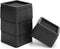 MEETWARM 2 inch Bed Risers Heavy Duty Furniture Risers Stackable Platform Blocks for Dorm Couch Bed Sofa Chair Table (Black), Set of 4