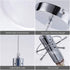 Modern Glass Globe Pendant Light 9.84 inch Chrome, Adjustable Edison Ceiling Pendant Light Fixtures for Kitchen Island Farmhouse Restaurants by Bewamf