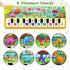 M SANMERSEN Piano Mat for Kids, 43” x 14” Dinosaur Floor Keyboard Music Dance Play Mat with 10 Demo Songs/ 8 Dinosaur Sounds/ Adjustable Volume/ Record/ Playback Musical Mat Toys Gift for Boys Girls